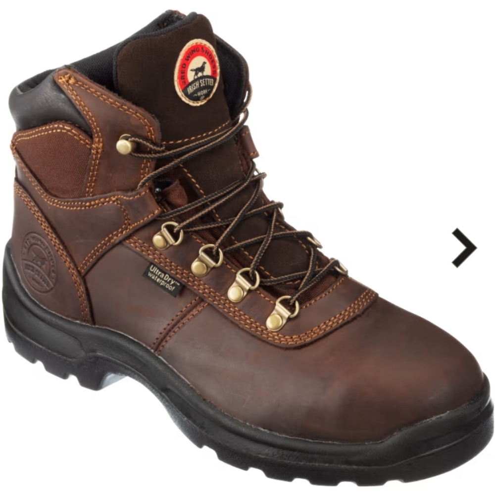 Irish Setter Ely Waterproof Steel Toe Work Boots for Men Size 11. Stock # 83618